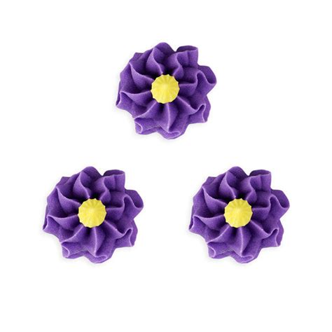 Funky Flower Royal Icing Decorations Bulk Purple — Caljavaonline