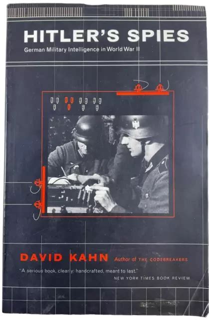 Ww2 German Hitlers Spies Military Intelligence David Kahn Sc Reference Book 10 00 Picclick