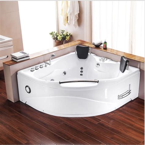 2 Person Jetted Whirlpool Massage Hydrotherapy Bathtub Bath Tub Indoor 005a White