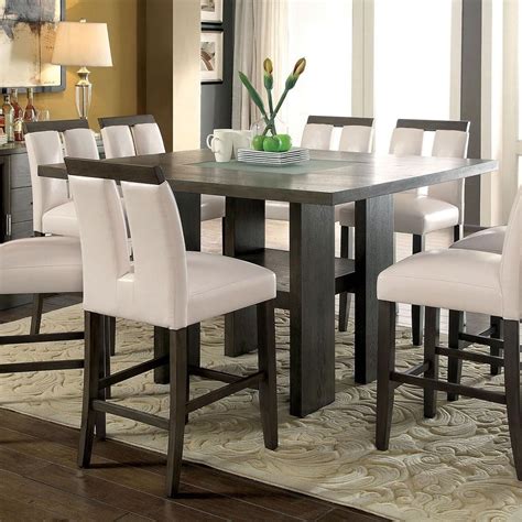 This modern bar height table is available custom sizes. Furniture of America Luminar Modern Counter Height Table ...