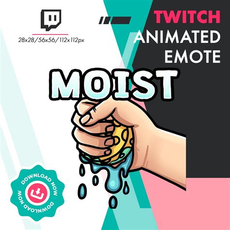 Animated Emotes Cute Twitch Moist Emote For Streamers Etsy