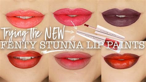 New Fenty Stunna Lip Paints Unattached Unlocked Undefeated Swatches