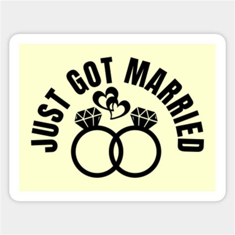 just got married newly weds just got married sticker teepublic