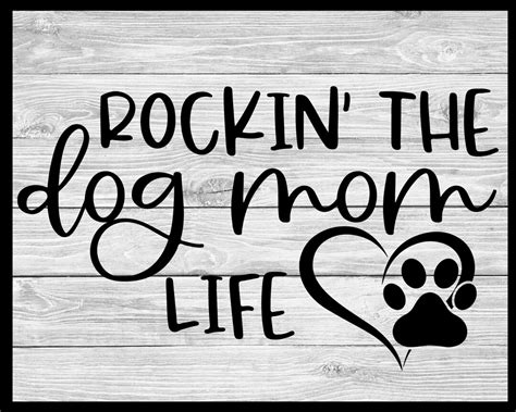 Rockin The Dog Mom Life Svg Dog Mom Clipart Dog Mom Etsy