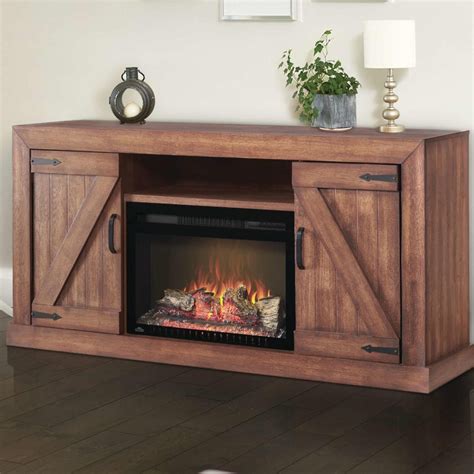 Rustic electric fireplaces often carry much more detail and artistic expression than modern and contemporary fireplaces. Napoleon Lambert 66-Inch Electric Fireplace Media Console ...