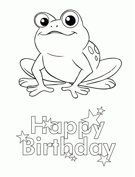 Coloring is a terrific activity for your little one. Happy Birthday Coloring Pages With Frogs - Coloring Home