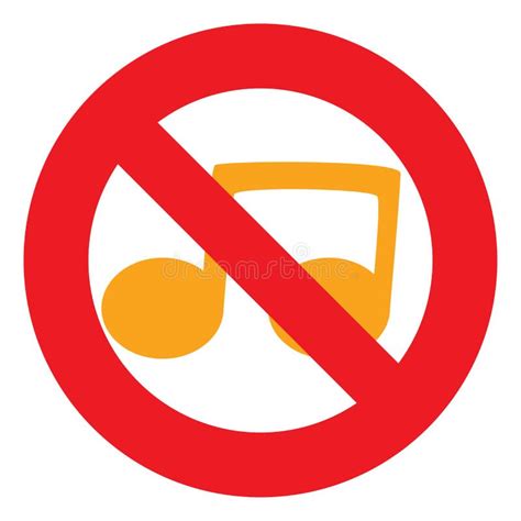 No Music Allowed Icon Stock Vector Illustration Of Regulation 258929615