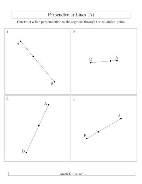 Perpendicular Lines Through Points On A Line Segment Segments Are
