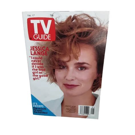 Tv Guide February 1992 Jessica Lange Detroit Edition 1299 Picclick