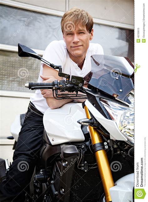 Motorcyclist Biker Stock Image Image Of Adventure Fashion 40700615