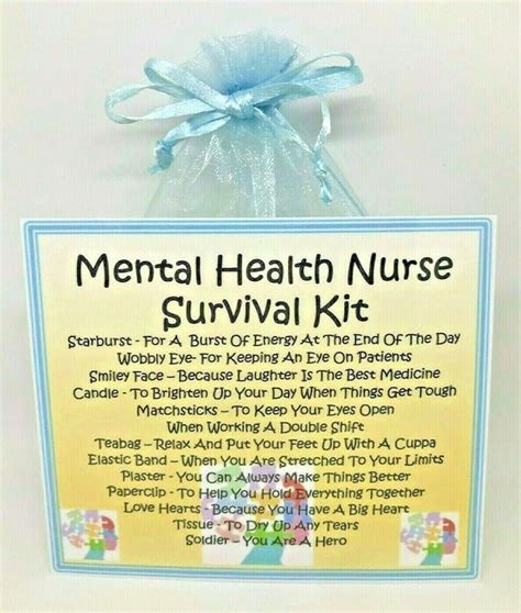 Mental Health Nurse Survival Kit Fun Novelty T And Card Alternative