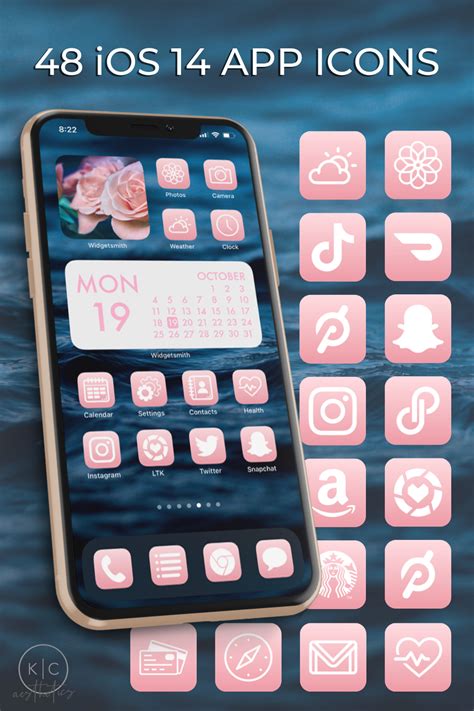 Ios 14 Icons Pink Pink App Icons Ios 14 Aesthetic Iphone Etsy App