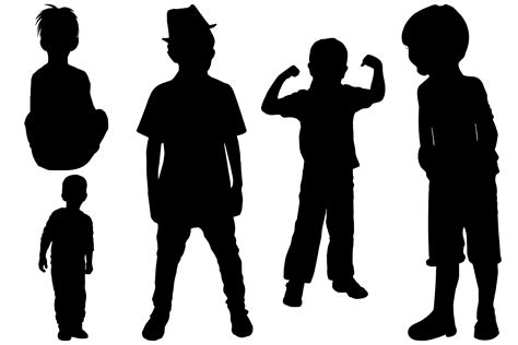 Young Boys Silhouettes Ai Eps Png By Me And Ameliè Thehungryjpeg