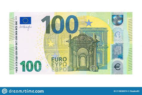 Front Part Of 100 Euro Banknote Editorial Stock Image Image Of