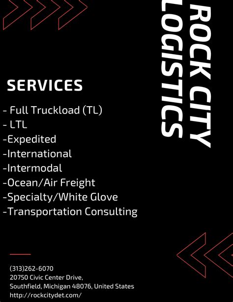 Services At A Glance Rock City Logistics