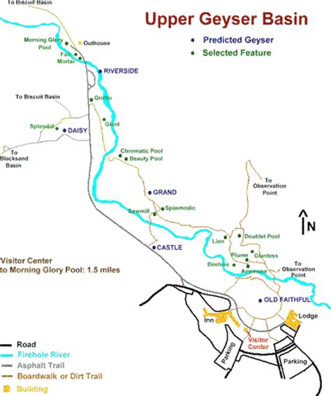 Upper Geyser Basin Map Map Of The World