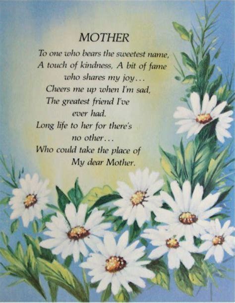 Mother Poem Wooden Wall Plaque With Flowers Mothers Day Mother Poems