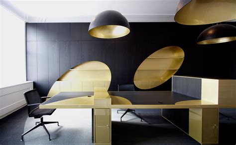 Black And Gold Office From I29 Architects Office Snapshots