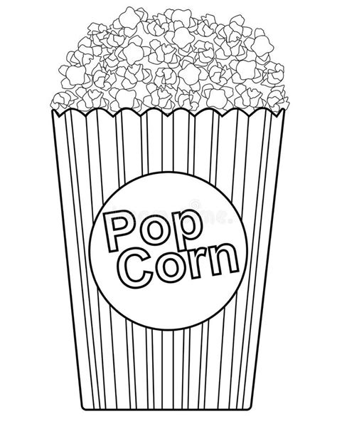 Popcorn Bag Coloring Page Coloring Pages