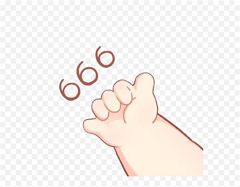 Cute 666 Finger Png Emojicute Finger Free Transparent Emoji