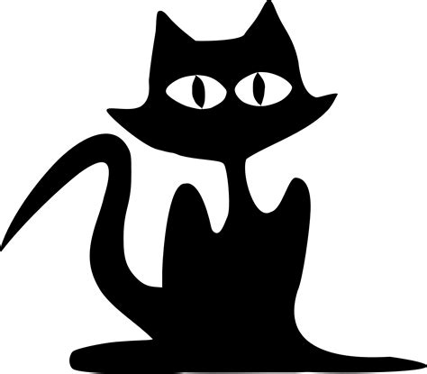 Black Cat Halloween Kitten Clip Art Cat Cute Png Download 19201685