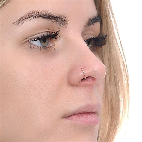Gold Nose Ring Hoop 22g Nose Hoop Tragus Ring Helix Ring