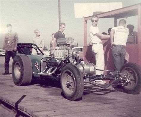 Tom Mcewen Drove The Albertson Olds Gas Dragster Seen Here On The