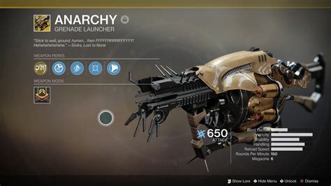 Destiny 2 Scourge Of The Past Anarchy Raid Exotic Grenade Launcher