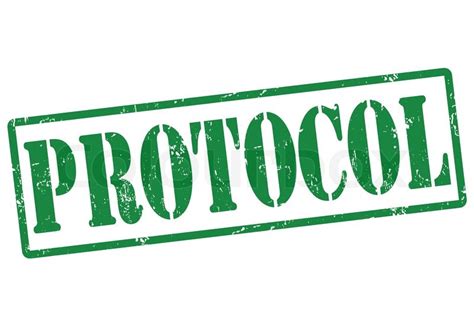 Protocol Stamp Stock Vector Colourbox