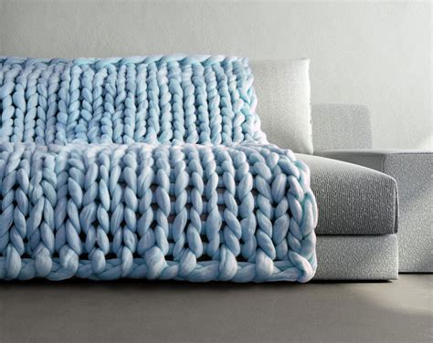Chunky Hand Knit Blankets For Giants That Also Work For Humans