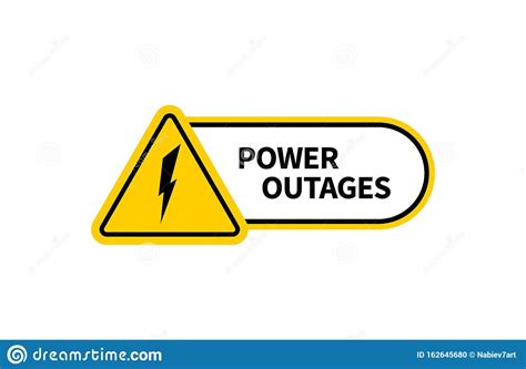 Power Outage Sign Stock Vector Illustration Of Danger 162645680