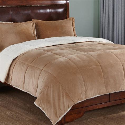 The sheets and comforter are both machine washable and will not get wrinkled if washed gently with proper care. Peace nest Reversible Sherpa Gold King Down Alternative ...