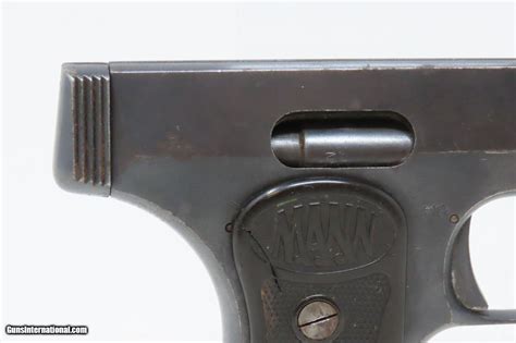 German Fritz Mann Model 1921 25 Acp Cal Semi Automatic Candr Pocket