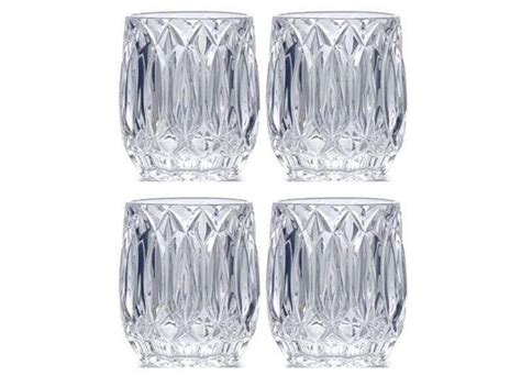 Heavy Double Old Fashioned Crystal Whiskey Glasses