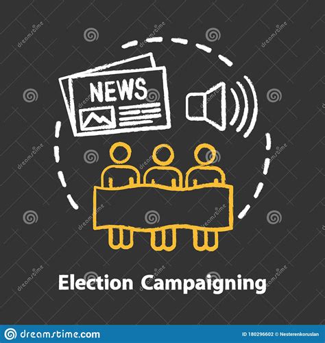 Elections Chalk Concept Icon Election Campaigning Idea Political
