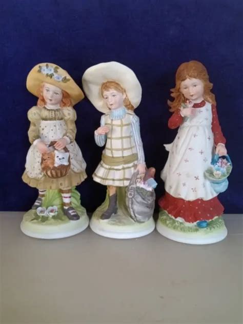 vintage holly hobbie collection porcelain creation 8 figurine lot of 3 japan 45 00 picclick