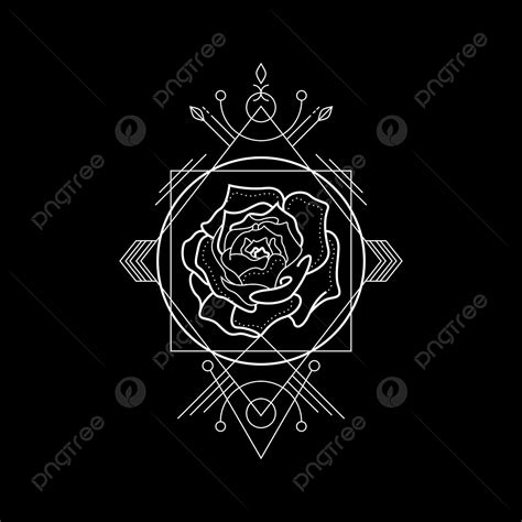 Geometric Geometry Line Vector Hd PNG Images Geometry Line Rose Flower