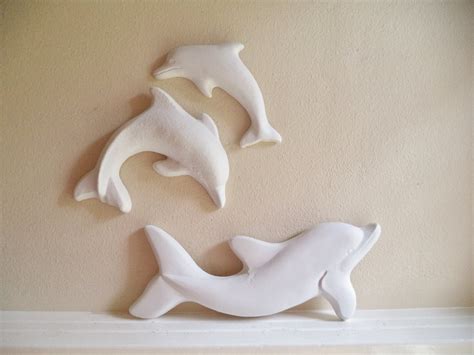 Dolphin Wall Decor Wall Hanging Dolphin Sculptures Star Fish Etsy