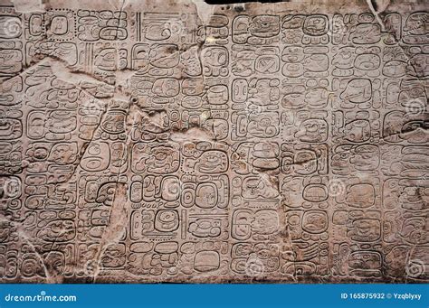 Ancient Mayan Glyphs Stock Photo Image Of Historical 165875932
