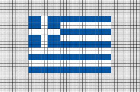 Flag Of Greece Pixel Art Flag Cross Stitch Pixel Art Pixel Art Pattern