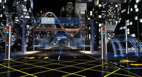 Future City HD 6 Night 3D model | CGTrader
