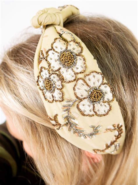 Flower Beaded Headband Bead Hair Accessories Beaded Headband Diy