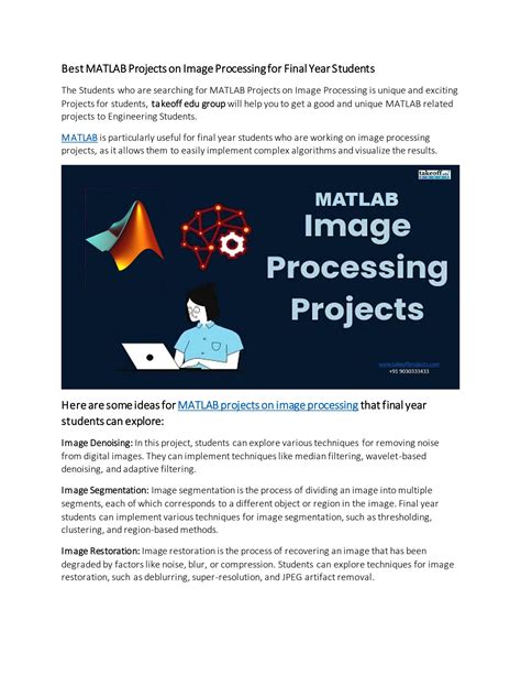 Best Matlab Projects On Image Processing For Final Year Students By