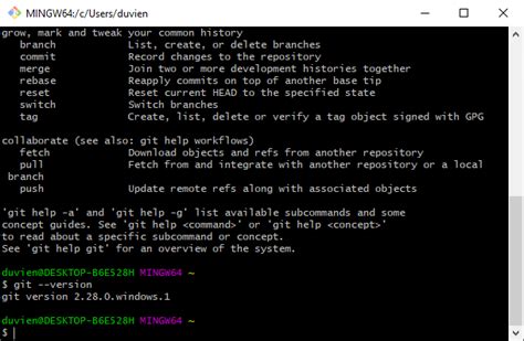 On bash git will inform you that 'update' command is no longer working and will display the correct command which is. Setting up WAMP with Composer and Git on Windows 10 | duvien.com