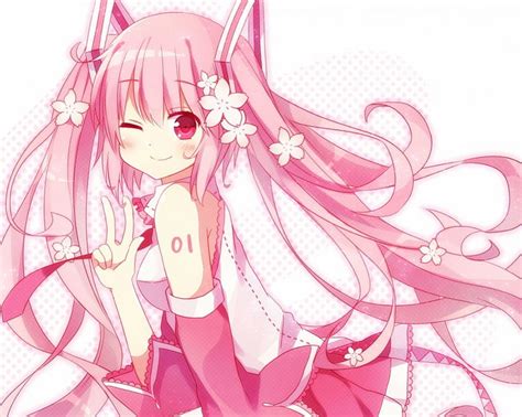 Sakura Miku Hatsune Miku Anime Anime Girl Vocaloids Long Hair