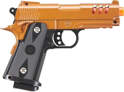 GoldenBall X UK Arms Compact Heavyweight Series Airsoft Spring Pistol Color Gold Yaxa