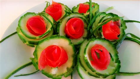 Josephines Recipes How To Make Cucumber Flowers Vegetable Rose