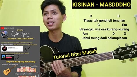 Chord Kisinan Masdddho Tutorial Gitar Mudah Youtube