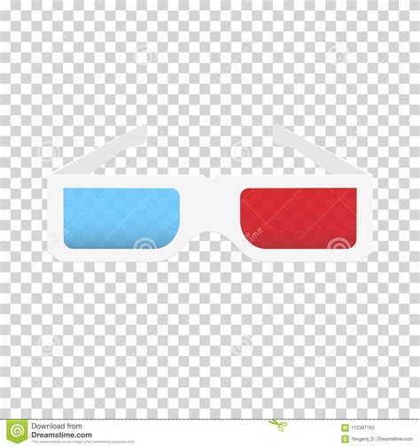 Paper 3d Glasses With Red And Blue Lenses Isolated On