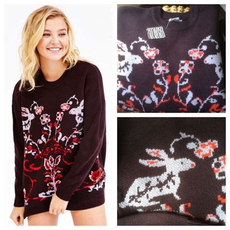 Urban Outfitters Bunny Enchanted Pullover Sweater Urban Outfitters